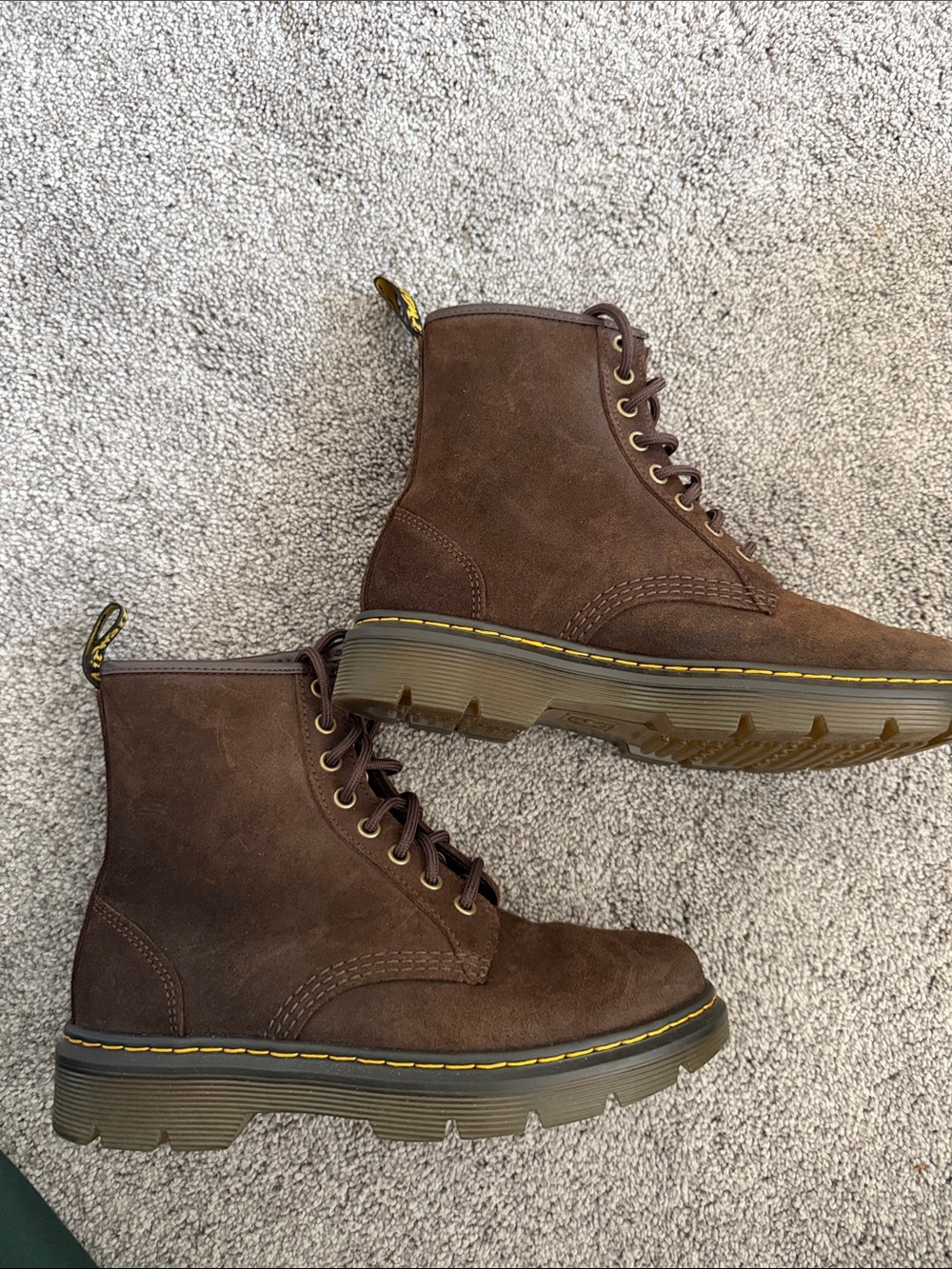 Dr. Martens Brown Suede Lace-Up Boots - Picture 2 of 6